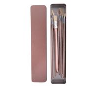 Lot de 10 pinceaux de peinture à l'huile de porc professionnels en poils de porc naturels pour peinture acrylique à l'huile, jaune