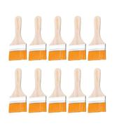 Lot de 10 pinceaux de peinture avec poils doux et manche en bois - Comprend 1 paire de gants pour armoires murales et bords - Outils de peinture polyvalents