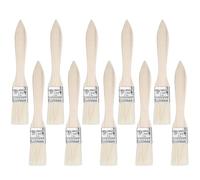 Lot de 10 pinceaux de peinture - Largeur : 25 mm - Pour peinture acrylique, vernis - Pinceau plat - Pinceau à lasure - Pour travaux de peinture, bricolage, peinture, peinture, décapage, colle