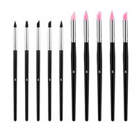 Lot de 10 pinceaux en silicone pour peinture par numéros - Pinceaux en silicone - Pinceaux en silicone - Pinceau de modelage professionnel en caoutchouc - Outil de modélisation - Outil de modélisation