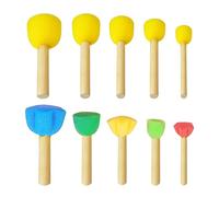 Lot de 10 Pinceaux Éponge pour Peinture Créative et Graffitis pour Enfants