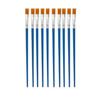 Lot de 10 pinceaux peints à la main - Pinceaux en nylon - Pinceaux acryliques pour peinture acrylique à l'huile, aquarelle, aquarelle, ensemble de pinceaux de peinture à l'huile - Ensemble de pinceaux