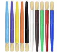 Lot de 10 pinceaux pour enfants - Pinceaux de peinture aquarelle - Pinceaux de peinture à l'huile - Pinceaux à poils - Pinceaux d'école - Pour débutants, pratique de peinture, bricolage, graffiti