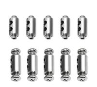 Lot de 10 pinces à câble à double trou, clip de câble en acier de 1 à 3 mm avec vis, matériel de fixation réglable robuste pour le levage, la suspension, la fermentation et les projets de rigging DIY