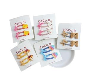 Lot de 10 pinces à cheveux en tissu, faites à la main avec des champignons mignons qui n'endommageront pas les cheveux