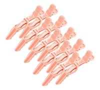 Lot de 10 pinces à cheveux professionnelles pour femme, pinces crocodiles pour cheveux, pinces à cheveux pour coiffure, pinces à cheveux, pinces à cheveux en plastique (orange)