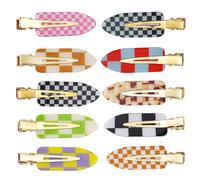 Lot de 10 pinces à cheveux sans pli pour coiffer, pinces crocodiles pour femmes, pinces à cheveux pour frange et fille, pinces à cheveux pour maquillage, noir