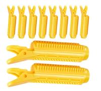 Lot de 10 pinces à cheveux volumineuses - Petit volume naturel | Petites pinces à cheveux longues courtes et raides Jaune