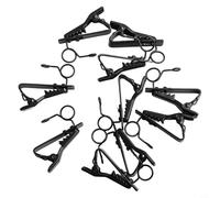 Lot de 10 pinces à cravate en métal pour microphone cravate - Portable et léger pour une gestion sécurisée des câbles audio (D)