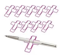 Lot de 10 pinces à crayons réutilisables en métal pour le bureau, l'école, la salle de classe, le bureau, le presse-papier, le carnet de croquis