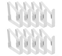 Lot de 10 pinces à nappe en acier inoxydable avec pince réglable pour l'extérieur pour maintenir les nappes solidement fixées sur différentes surfaces de table (blanc)