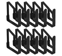 Lot de 10 pinces à nappe en acier inoxydable pour l'extérieur conçues avec pince réglable pour sécuriser les nappes sur différentes tables d'épaisseur sans dommages (noir)