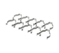 Lot de 10 pinces à outils à ressort en acier au manganèse - Pince éponge robuste pour outils de jardin, balais, râteaux - Support mural de rangement pour garage abri de jardin - Argent 25 mm à 35 mm