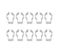 Lot de 10 pinces à ressort en acier inoxydable 304 pour balais, brosses, râteaux, tuyaux, 12 mm, 15 mm, 18 mm, 21 mm, 25 mm, argent (21 mm)