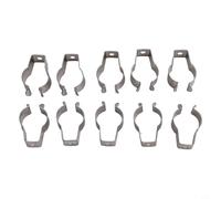 Lot de 10 pinces à ressort en acier inoxydable 304 pour balais, brosses, râteaux, tuyaux - 12 mm, 15 mm, 18 mm, 21 mm, 25 mm ouverts (18 mm)