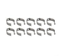 Lot de 10 pinces à ressort en tissu éponge de type ouvert, clips de rangement robustes en acier au manganèse pour râteau d'atelier et serrage de tuyau, 32 mm