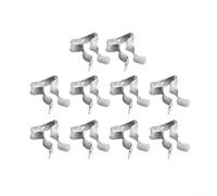Lot de 10 pinces à ressort en tissu éponge pour montage mural, pour garage et abri de jardin (8-10 mm)