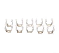 Lot de 10 pinces à ressort en tissu éponge robustes pour garage, abri de jardin, armoire et atelier - Acier au manganèse + plastique, type ouvert (19 mm)