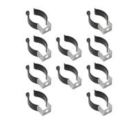 Lot de 10 pinces à ressort pour rangement d'outils en acier inoxydable et caoutchouc pour garage, atelier, abri de jardin, balai, râteau, brosse 20 mm, 25 mm, 28 mm, 30 mm