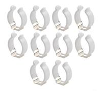 Lot de 10 pinces à ressort robustes en acier inoxydable avec poignée en caoutchouc argenté - Pour garage, abri de jardin, stockage - Clips à ressort - 10 mm à 28 mm - Colliers de serrage variables