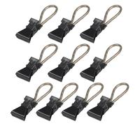Lot de 10 pinces à serviette en métal robuste avec anneau de suspension portable pour cuisine, salle de bain et usage quotidien