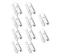Lot de 10 pinces centrales pour panneau solaire de 3,5 mm pour une hauteur de cadre de 25 à 50 mm | Support de montage PV en alliage d'aluminium avec finition anodisée | Matériel de fixation de rail