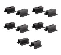 Lot de 10 pinces centrales pour panneaux solaires PV - Noir - Module de serrage pour toutes les hauteurs de cadre - Support pour panneaux solaires de toit