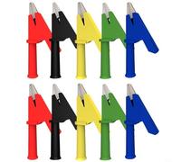 Lot de 10 pinces crocodiles entièrement isolées, idéales pour une connexion rapide dans divers projets électriques