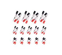 Lot de 10 pinces crocodiles isolées, 35/47/70 mm, avec poignée en plastique, rouge et noir, for câble batterie(70mm -3 Red 3 Black)