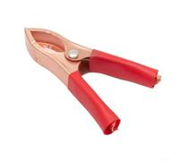Lot de 10 pinces crocodiles robustes 70 mm 30 A | Alliage plaqué cuivre, capacité de courant de 30 A, force de ressort épaisse, longueur de 70 mm, options de couleur rouge et