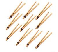 Lot de 10 pinces de cuisine en bois pour toast, salade et thé, 18 cm, pinces alimentaires pour le petit déjeuner et la cuisine, lot de 10 ustensiles de cuisine pratiques pour la maison et le jardin (C
