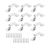 Lot de 10 pinces de fixation robustes de 8 cm avec vis - Pour agriculteurs, constructeurs, béton, bois, extérieur, clôture, pergola