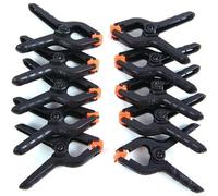 Lot de 10 pinces de fond pour studio photo - Pinces de fond noires très résistantes pour papier et toile