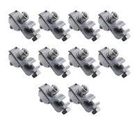 Lot de 10 pinces de mise à la terre pour panneau solaire - Adaptateur de fixation pour rail solaire - Accessoires pour système de montage solaire, toits, planchers, abris de voiture