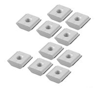 Lot de 10 pinces de montage en aluminium pour panneaux solaires encadrés - Supports de toit argentés avec construction en alliage pour une installation sûre sur les réseaux résidentiels et commerciaux