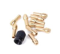 Lot de 10 pinces de serrage rotatives à changement rapide avec 1 écrou pour perceuses de 0,5 à 3,2 mm, accessoires métalliques pour meulage Dremel polissage