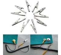 Lot de 10 pinces de test avec pinces crocodiles pour bornes de batterie et test d'application stéréo
