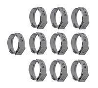 Lot de 10 pinces d'oreilles hydrauliques en acier inoxydable - 10 x 19,4 x | Acier inoxydable 304, réglable, tension constante, scelle les tuyaux contre les liquides, l'air et les gaz, pour automobiles