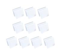 Lot de 10 pinces en acrylique transparent - 30 x 30 mm - Colle acrylique - Pour décoration de bureau