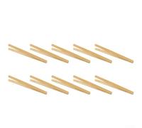 Lot de 10 pinces en bois naturel pour la manipulation de nourriture, toast, salade, thé, sucre, glace - Ustensiles de cuisine en bois naturel pour service du petit déjeuner (A)