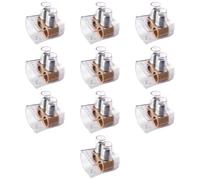 Lot de 10 pinces forbox double bipolaire, section 2 x 16 mm² 16 mm², 2 pôles, pince de câblage forbox, cloches, en polycarbonate et laiton, pour boîtes de jonction, 500 V 76 A