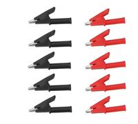 Lot de 10 pinces isolées entièrement couvertes pour test électrique de sécurité, très résistantes pour pinces crocodiles