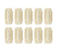 Lot de 10 pinces métalliques robustes en acier inoxydable pour extensions de cheveux | Épingles à nourrice, poignées de perruque, attaches à postiche à faire soi-même, pinces à trame antidérapantes