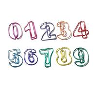 Lot de 10 pinces numérotées en métal pour enfants - Outils d'apprentissage des mathématiques avec bords doux pour les activités en classe et les fichiers créatifs d'apprentissage des chiffres pour