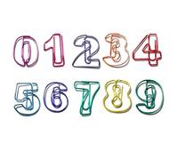 Lot de 10 pinces numérotées en métal pour enfants - Outils d'apprentissage des mathématiques avec bords doux pour les activités en classe et les fichiers créatifs - Pinces d'organisation en classe