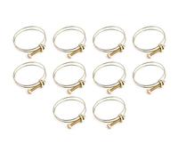 Lot de 10 pinces réglables à double fil pour tuyau d'arrosage 32 mm