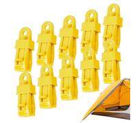 Lot de 10 pinces réglables pour bâche - Coupe-vent - En polypropylène durable - Dents antidérapantes - Attaches pour auvent de piscine - Protection solaire - Filet de camping, pique-nique, camion