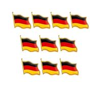 Lot De 10 Pins Drapeau Allemagne,Chaîne Allemande,Pratique Grandes Broches Polyvalentes,Épingle À Drapeau Broche,Convient Aux Fans,Aux Amateurs De L'Armée,Aux Compétitions,Patriotes,Adultes Et Enfants