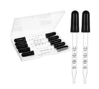 Lot de 10 pipettes en verre de 1 ml, compte-gouttes en silicone, compte-gouttes en verre avec mesures, compte-gouttes avec tête en caoutchouc, pipette transparente, pour plantes, animaux de compagnie,