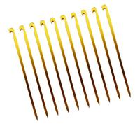 Lot de 10 piquets de camping de forme carrée antirouille en alliage d'aluminium, pénétration supérieure du sol pour une installation rapide, piquets d'auvents en aluminium